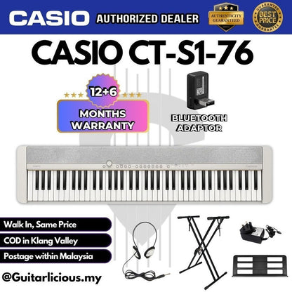 Casio CT-S1-76, 76 Key Portable Keyboard ( CTS1 / CTS176  / CTS1-76 )