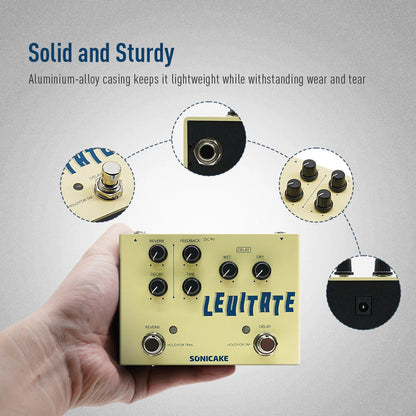 Sonicake QDS-02 Levitate Digital Delay and Reverb 2 in 1 Guitar Effects Pedal