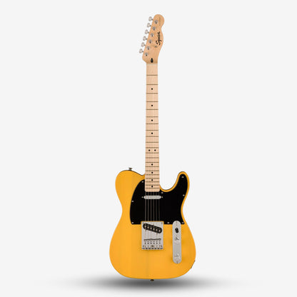 Squier Sonic Telecaster Electric Guitar w/Black Pickguard, Maple FB - Butterscotch Blonde