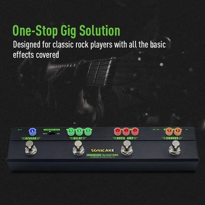 Sonicake QCE-10 RockStage Multi effects Pedal for Classic Rock Players