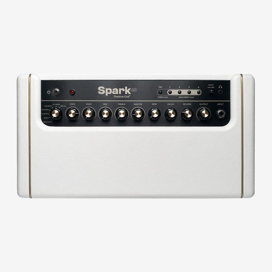 Positive Grid Spark Smart Guitar Amplifier , White , 40 Watt Smart Guitar Amp & Bluetooth® Speaker ( Spark-40 )