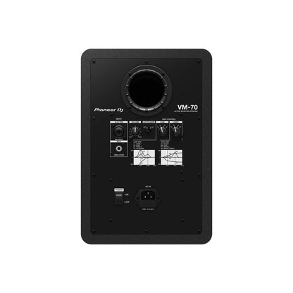 Pioneer DJ VM-70 2-Way Active Studio Monitor With Monitor Stand And Cable - Pair - Black
