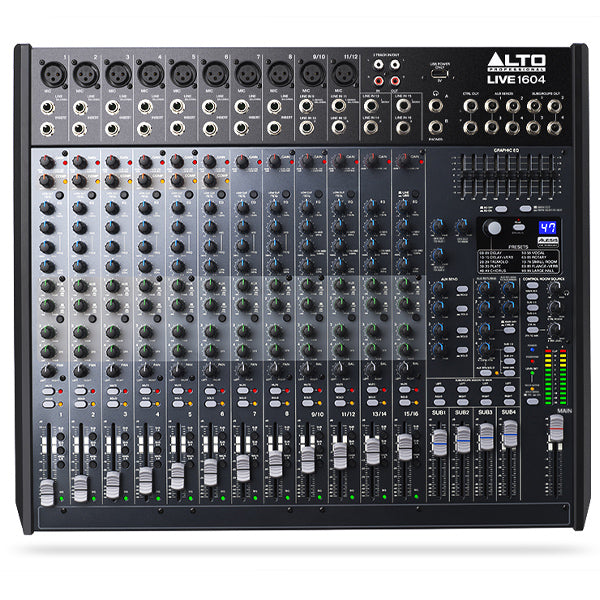 Alto Professional LIVE-1604 – USB Audio Mixer with 16 Inputs and Alesis ...
